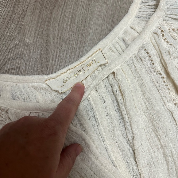 Jen's Pirate Booty Raw Cotton Gauze Boho Peasant Blouse M/L Oversized - Picture 4 of 8